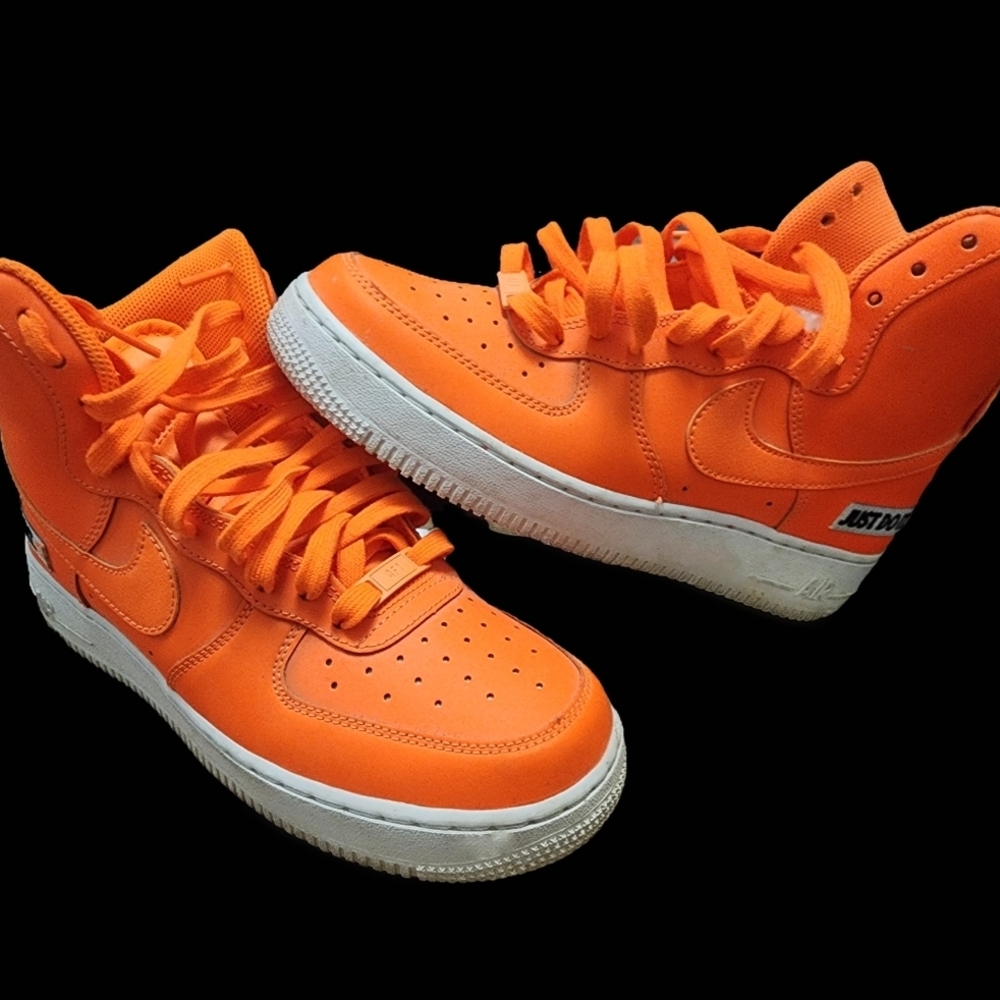 Nike air force 1 high top limited edition neon orange